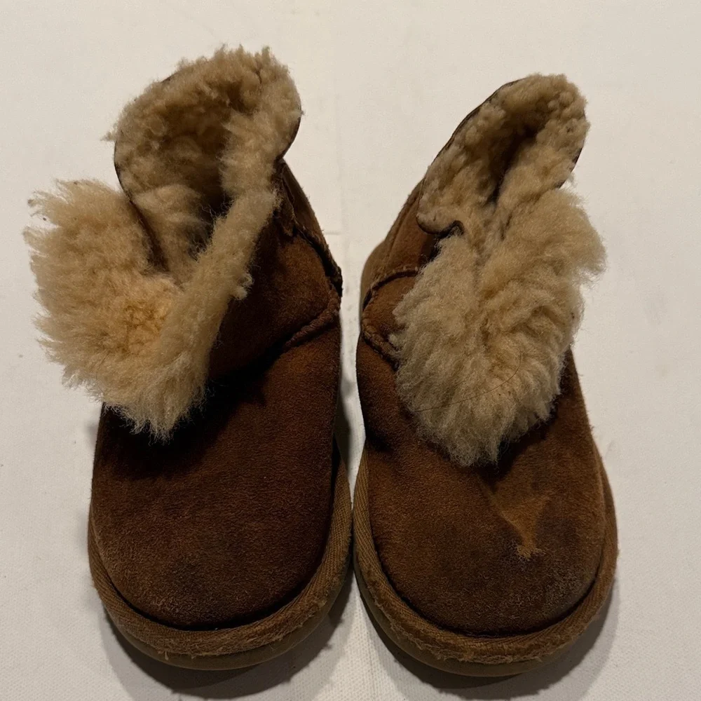 UGG Tan Baby Boots with Shearling Lining